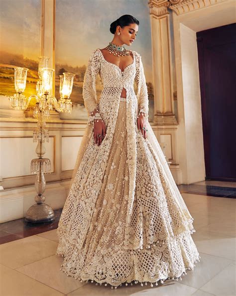 Pearl Jacket Lehenga Set | Jacket lehenga, Lehenga, Indian wedding outfits
