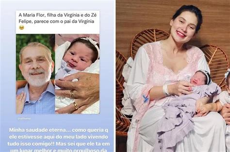 Pai Da Virgínia E Maria Flor - Virginia exibe semelhança entre pai e filha recém-nascida: “Queria que ...