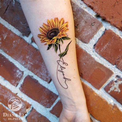 small sunflower tattoo