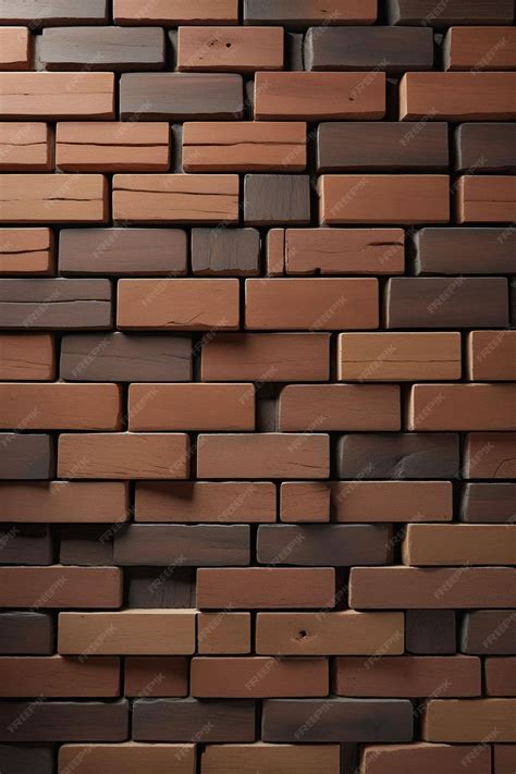 Premium Photo | Dark wooden bricks wall vertical composition
