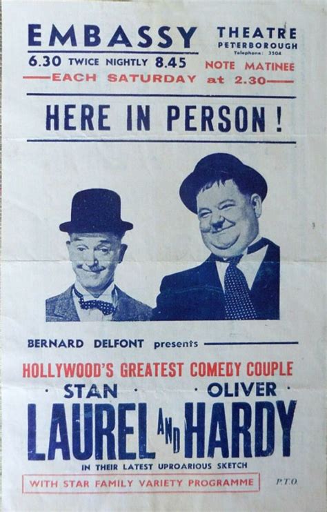 Laurel & Hardy Poster (1952) | PETERBOROUGH IMAGES ARCHIVE