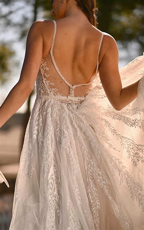 Wedding Dress with Spaghetti Straps and Tulle Skirt | True Society