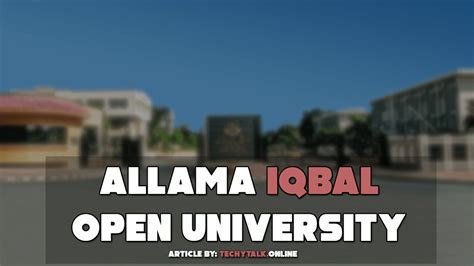 Allama Iqbal Open University | Techie Talks