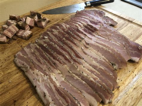 First time curing and smoking bacon, happy with the results : r/smoking