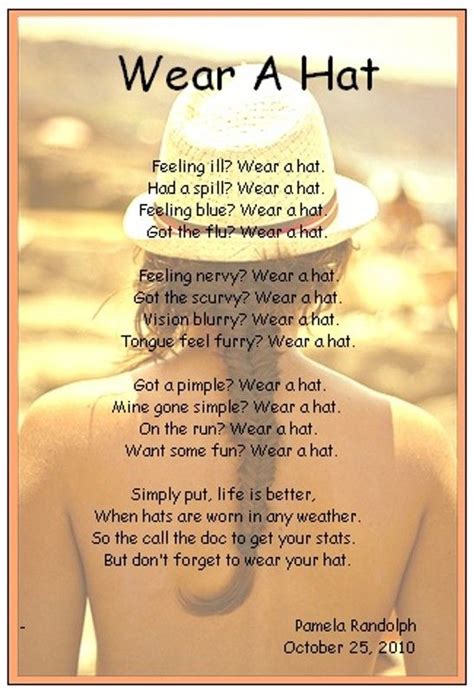 Funny Quotes About Wearing Hats - ShortQuotes.cc