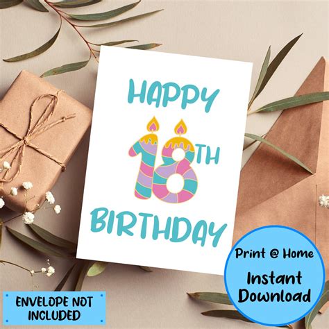 18th Birthday Card Printable Downloadable 18th Birthday Card, 18th ...