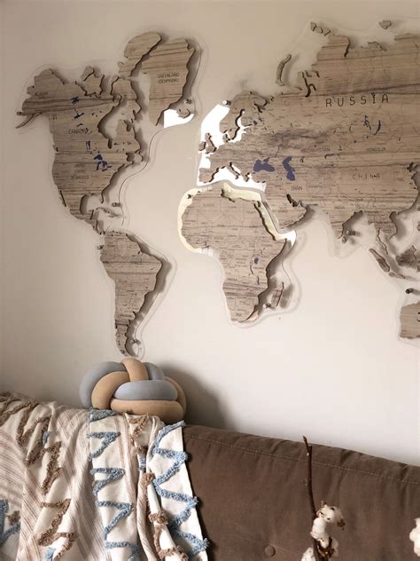 Big World Maps Custom World Map Pvc Maps Decal Wall Map T Wall Images ...