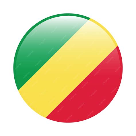 Premium Vector | Congo circle flag icon digital vector illustration