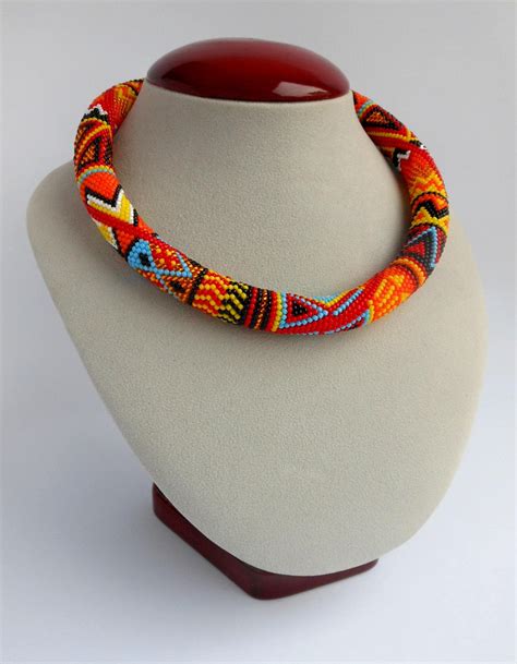 african jewelry ethnic african beaded necklace  women boho jewelry