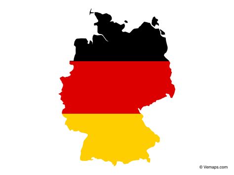 Flag Map of Germany | Free Vector Maps