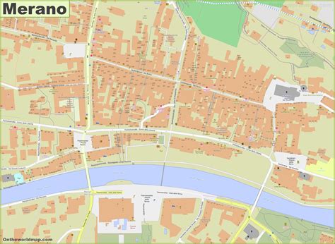 Merano Old Town Map - Ontheworldmap.com