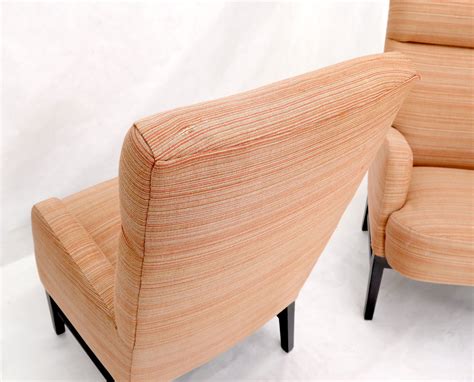 Pair of mid-century modern tall backs lounge chairs For Sale at 1stDibs