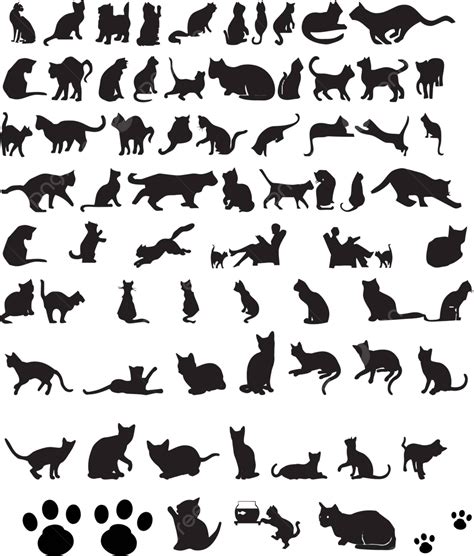 vector silhouettes  cats puss pussy  vector puss pussy