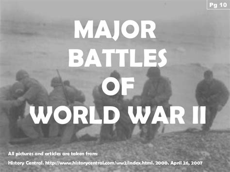 Major Battles Of WW2