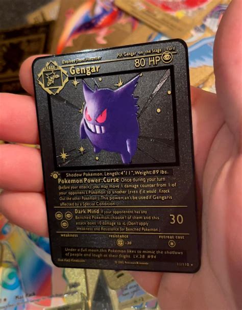 Gengar Pokemon Card Full Art Texture - PELAJARAN