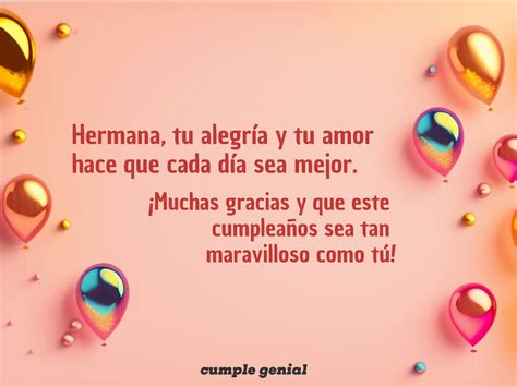 Tarjetas de Cumpleaños para una Hermana - Cumple Genial