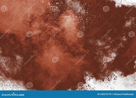 Brown Powder Explosion Isolated on White Background. Stock Photo - Image of abstract, exploding ...