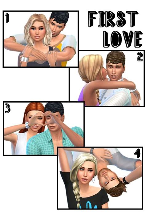 ♥ First Love ♥ | Sims 4 couple poses, Tumblr sims 4, Sims 4