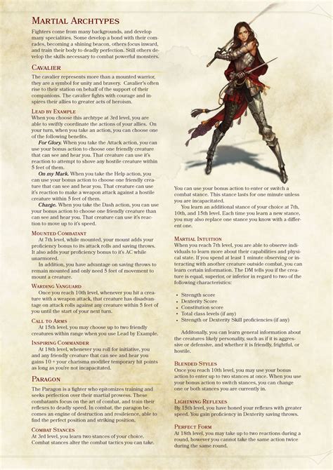 DnD 5e Homebrew — Barbarian, Fighter, Monk and Rogue subclasses by ...