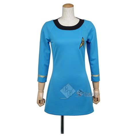 Star Trek Dress Costume Female Duty Uniform TOS Blue Dress