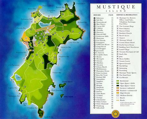 Villa Locator Map - Mustique (St.Vincent and The Grenadines)