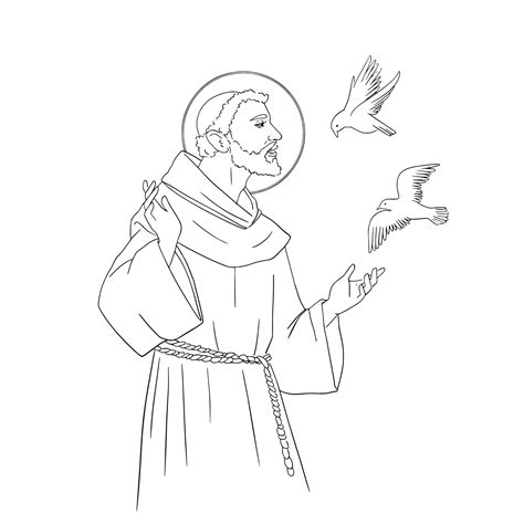 Premium Vector | St francis of assisi illustration