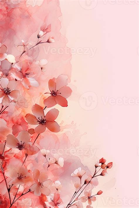 light pink background paper texture tiny petal flower painting in ...