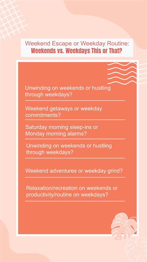 Free Weekends or Weekdays This or That Template to Edit Online