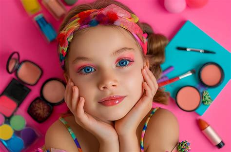 AI generated Young girl with makeup 40557251 Stock Photo at Vecteezy