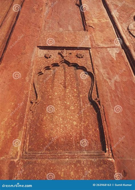 Carving at Jama Masjid, Delhi Stock Image - Image of architectonic
