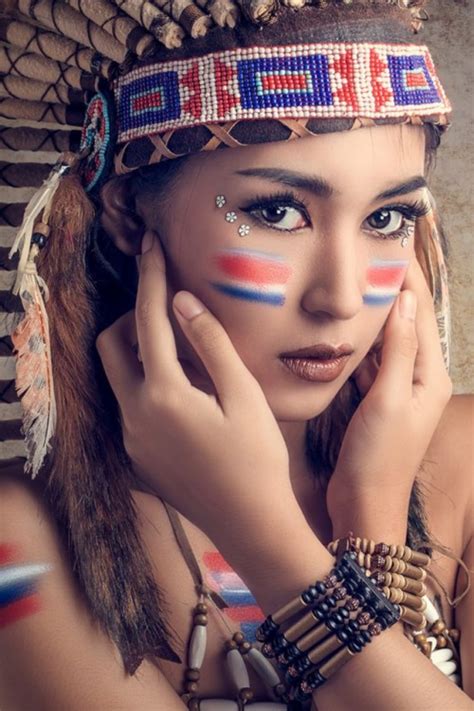 Tribal Art Highlights Android Wallpaper - Фотосессия Девушка Индеец ...