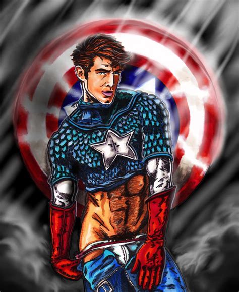 Erotic Avengers Captain America Fan Art Print 11 X 17 Signed - Etsy
