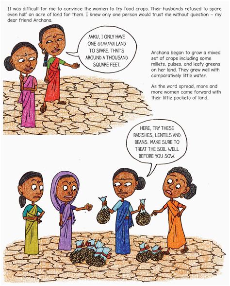 This comic book shows how Godavari Dange worked with women farmers to