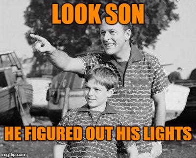 turn  damn headlights  imgflip