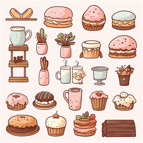 Premium Photo | Whimsical Bakery Charm Cute Bakery Decoration Clipart
