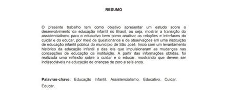 Palavras Chaves No Tcc - Resumo no TCC: veja como fazer, as regras da ABNT e exemplos – Projeto ...