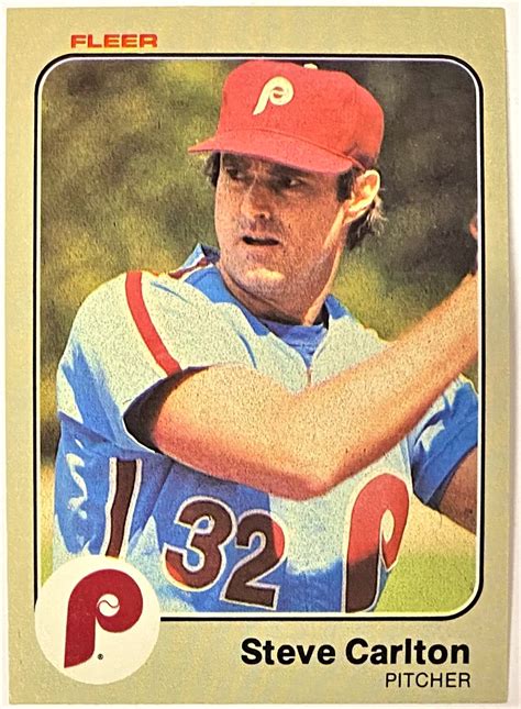 Steve Carlton 1983 Fleer Philadelphia Phillies Baseball Card (HOF ...