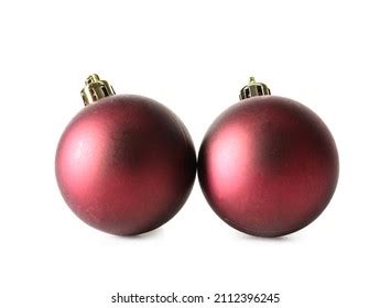 Bright Christmas Balls Isolated On White Stock Photo 2112396245 ...