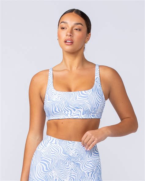Fundamental Zebra Rib Bra - Pacific Blue Zebra – Muscle Nation