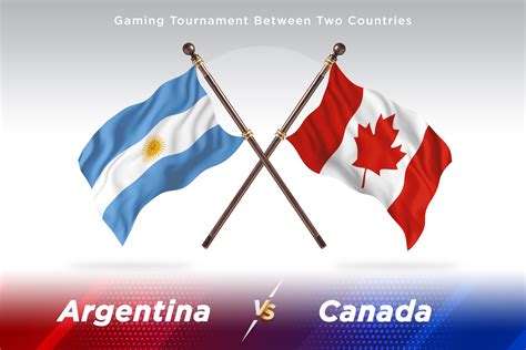 Argentina Versus Canada Two Flags Graphic by shahsoftCreative Fabrica