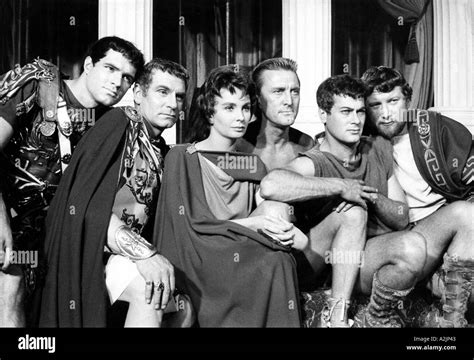 SPARTACUS 1960 film with from l John Gavin Lawrence Olivier Jean Stock ...