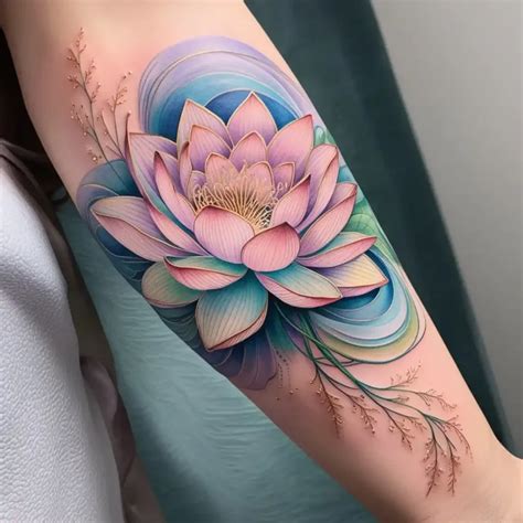 lotus tattoo symbolizing mental health recovery   peace