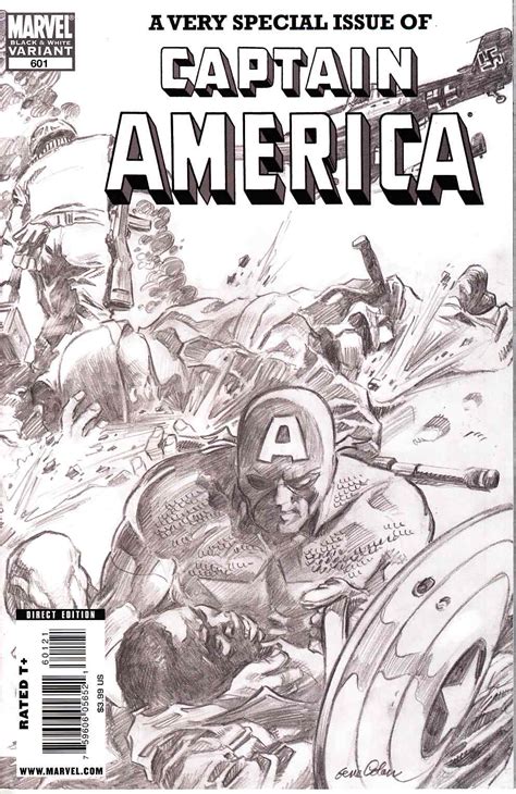 Captain America #601 Black & White Variant [Marvel Comic ...