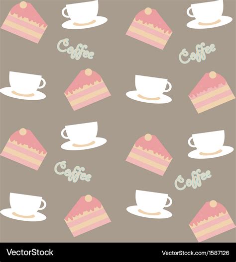 background  cakes  coffee cups royalty  vector