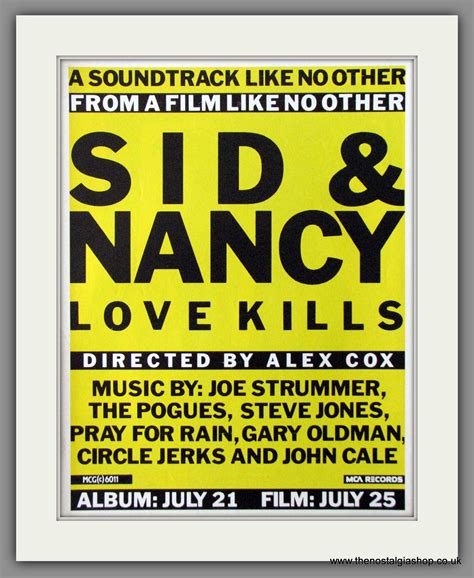Sid and Nancy. Love Kills. Original Advert 1986 (ref AD53617) – The
