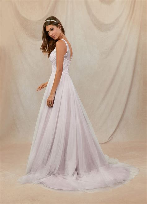 Azazie Varela Lavender Mist Ball-Gown Lace Tulle Dress | Azazie CA