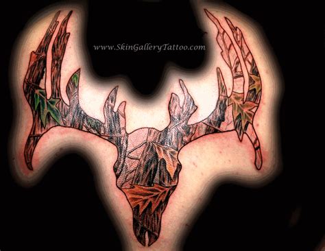 Real Camo Deer Skull by Brent Severson: TattooNOW