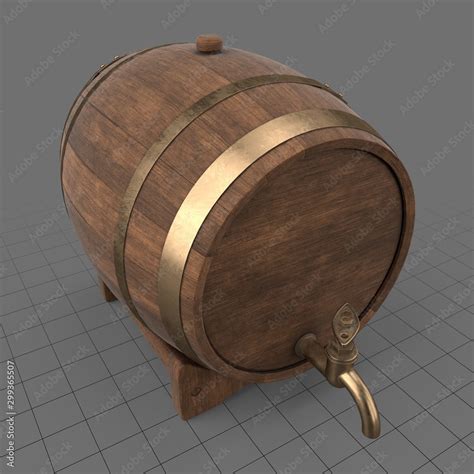 Beer barrel with tap 2 Stock 3D asset | Adobe Stock