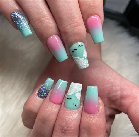 pink  blue ombre nail designs   morovan