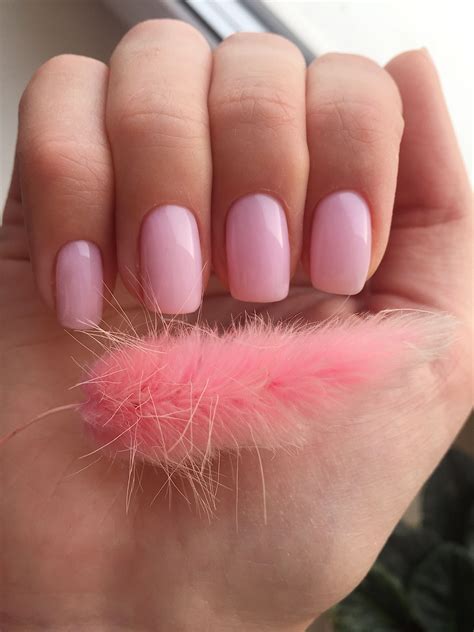 #маникюр#розовый#естесственныйманикюр#квадрат#naturel | Квадратные ...